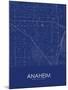 Anaheim, United States of America Blue Map-null-Mounted Poster