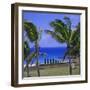 Anakena Beach with Ahu Nau Nau, Easter Island, Chile, Pacific-Geoff Renner-Framed Photographic Print