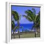 Anakena Beach with Ahu Nau Nau, Easter Island, Chile, Pacific-Geoff Renner-Framed Photographic Print