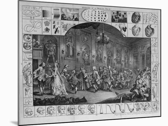 Analysis of Beauty, Plate Ii, 1753-William Hogarth-Mounted Giclee Print