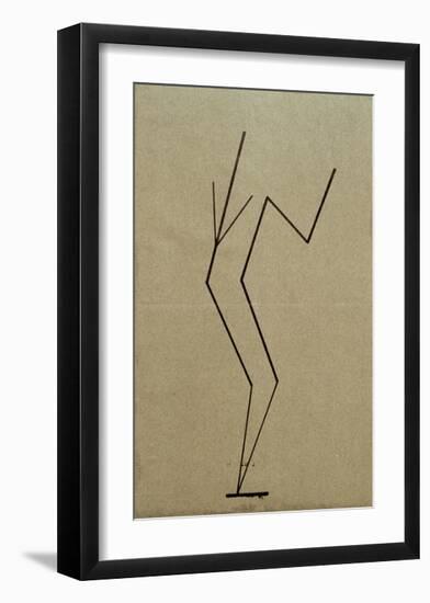 Analytical Drawing after Photos of Dancing, 1925-Wassily Kandinsky-Framed Giclee Print