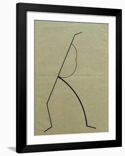 Analytical Drawing after Photos of Dancing 2, 1925-Wassily Kandinsky-Framed Giclee Print