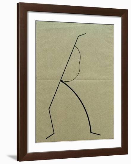 Analytical Drawing after Photos of Dancing 2, 1925-Wassily Kandinsky-Framed Giclee Print