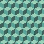 Geometric Hexagon Op Illusion-AnaMarques-Art Print
