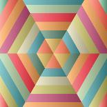 Geometric Hexagon Op Illusion-AnaMarques-Art Print