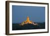 Ananda Temple at Night, Temples of Bagan (Pagan), Myanmar (Burma), Asia-Matthew Williams-Ellis-Framed Photographic Print