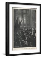 Anarchist Demonstration in Chicago-Andre Castaigne-Framed Art Print