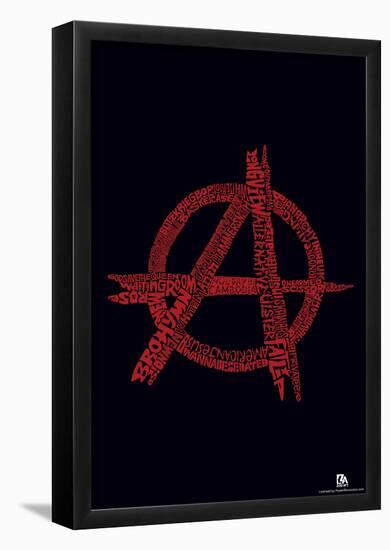Anarchy Punk Songs Text Poster-null-Framed Poster