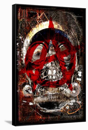 Anarchy Skull 3-null-Framed Stretched Canvas