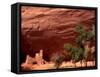 Anasazi Antelope House Ruin and Cottonwood Trees, Canyon de Chelly National Monument, Arizona, USA-Alison Jones-Framed Stretched Canvas