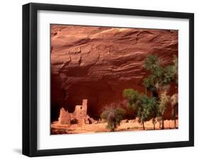 Anasazi Antelope House Ruin and Cottonwood Trees, Canyon de Chelly National Monument, Arizona, USA-Alison Jones-Framed Premium Photographic Print