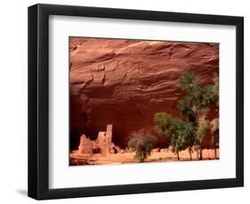 Anasazi Antelope House Ruin and Cottonwood Trees, Canyon de Chelly National Monument, Arizona, USA-Alison Jones-Framed Photographic Print