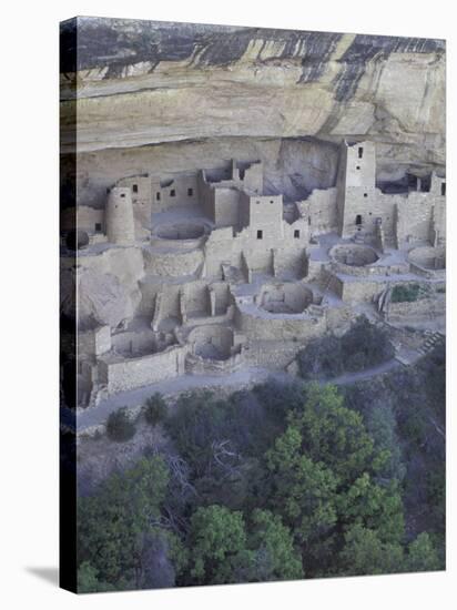 Anasazi Cliff Dwelling, Cliff Palace, Mesa Verde National Park, Colorado, USA-William Sutton-Stretched Canvas
