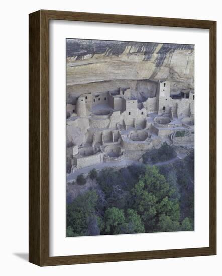 Anasazi Cliff Dwelling, Cliff Palace, Mesa Verde National Park, Colorado, USA-William Sutton-Framed Photographic Print