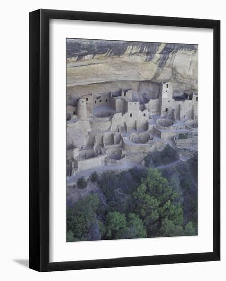 Anasazi Cliff Dwelling, Cliff Palace, Mesa Verde National Park, Colorado, USA-William Sutton-Framed Photographic Print