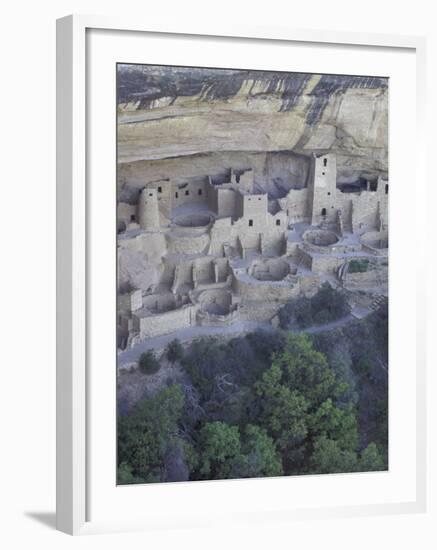 Anasazi Cliff Dwelling, Cliff Palace, Mesa Verde National Park, Colorado, USA-William Sutton-Framed Photographic Print