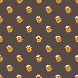 Vector Simple Bright Beer Mug Seamless Pattern-Anastacia Trapeznikova-Mounted Art Print