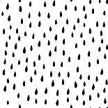 Black and White Hand Drawn Seamless Pattern of Raindrops. Vector Texture of Drops in Scandinavian S-ANASTASIIA DMITRIEVA-Photographic Print