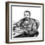 Anatole France Seated-Paul Renouard-Framed Art Print