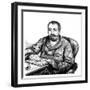 Anatole France Seated-Paul Renouard-Framed Art Print