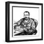 Anatole France Seated-Paul Renouard-Framed Art Print