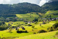 Alpine Village in Switzerland-Anatolii Lyzun-Photographic Print