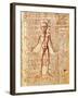 Anatomical Chart of Human Body, Tractatabus de Pestilentia, 15th century Manuscript by M. Albik-null-Framed Giclee Print