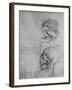 'Anatomical Drawings of Two Skulls in Profile to the Left', c1480 (1945)-Leonardo Da Vinci-Framed Giclee Print