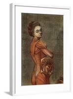 Anatomical Illustration in Colour of a Pregnant Female, 1778-Jacques-Fabien Gautier d'Agoty-Framed Giclee Print