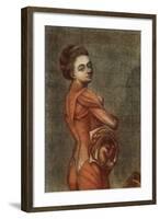 Anatomical Illustration in Colour of a Pregnant Female, 1778-Jacques-Fabien Gautier d'Agoty-Framed Giclee Print