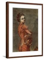 Anatomical Illustration in Colour of a Pregnant Female, 1778-Jacques-Fabien Gautier d'Agoty-Framed Giclee Print