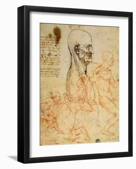 Anatomical Studies, circa 1500-07-Leonardo da Vinci-Framed Giclee Print