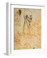 Anatomical Studies, circa 1500-07-Leonardo da Vinci-Framed Giclee Print