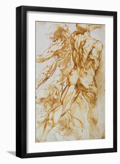 Anatomical Studies: Nudes in Combat-Peter Paul Rubens-Framed Giclee Print