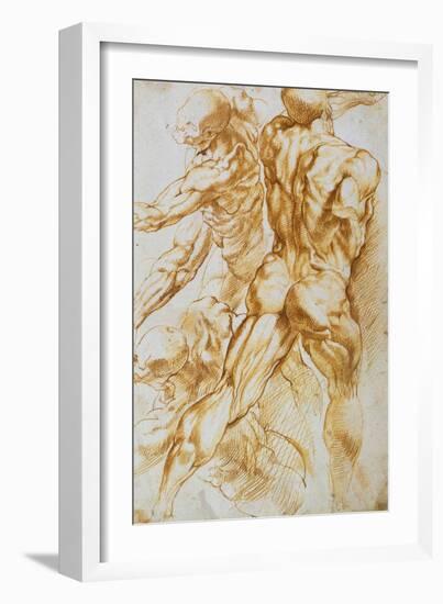 Anatomical Studies: Nudes in Combat-Peter Paul Rubens-Framed Giclee Print