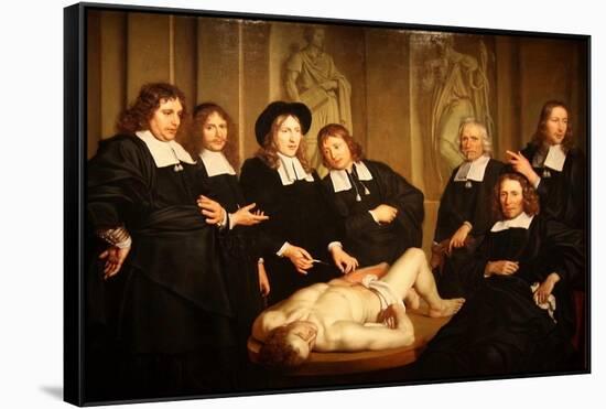 Anatomy Lesson-David Teniers-Framed Stretched Canvas