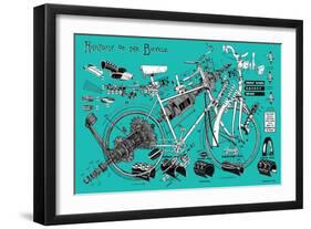 Anatomy of a Bicycle-James Bentley-Framed Premium Giclee Print