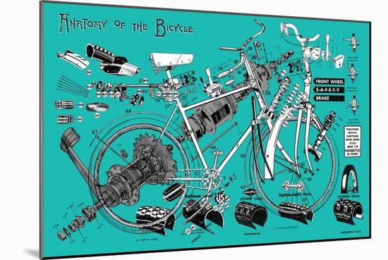 Anatomy of a Bicycle-James Bentley-Mounted Premium Giclee Print