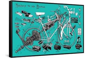 Anatomy of a Bicycle-James Bentley-Framed Stretched Canvas