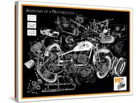 Anatomy of a Motorcycle-James Bentley-Stretched Canvas