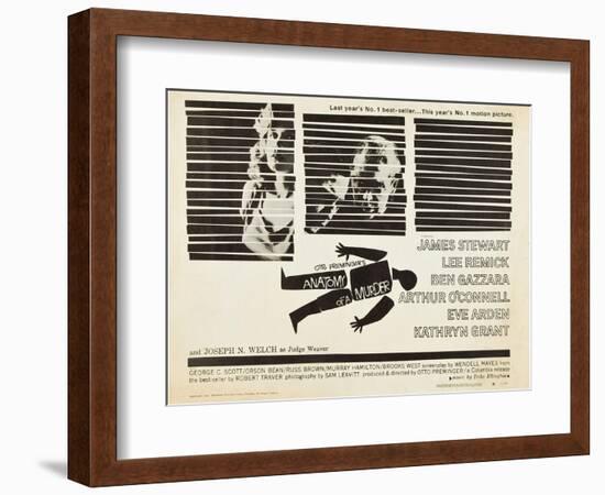 Anatomy of a Murder, Lee Remick, Ben Gazzara, James Stewart, 1959-null-Framed Art Print