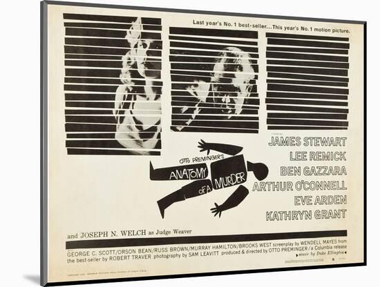 Anatomy of a Murder, Lee Remick, Ben Gazzara, James Stewart, 1959-null-Mounted Art Print