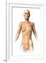 Anatomy of Female Body with Bone Skeleton Superimposed-null-Framed Art Print