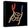 Anatomy of Human Veins and Arteries, Black Background-null-Framed Stretched Canvas