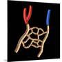 Anatomy of Human Veins and Arteries, Black Background-null-Mounted Art Print