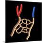 Anatomy of Human Veins and Arteries, Black Background-null-Mounted Art Print