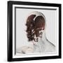 Anatomy of Male Facial Muscles, Side View-null-Framed Art Print