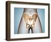 Anatomy of Pelvic Bone on Female Body-null-Framed Art Print