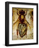 Anatomy of the Honey Bee, No.13, Pfurtscheller's Zoological Wall Chart-Paul Pfurtscheller-Framed Giclee Print