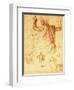 Anatomy Sketches (Libyan Sibyl)-Michelangelo Buonarroti-Framed Giclee Print